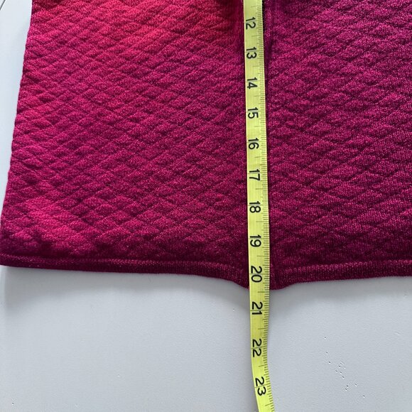 Women's Woolrich Quilted Wool Sweater Vest sz M - Red - Picture 10 of 11